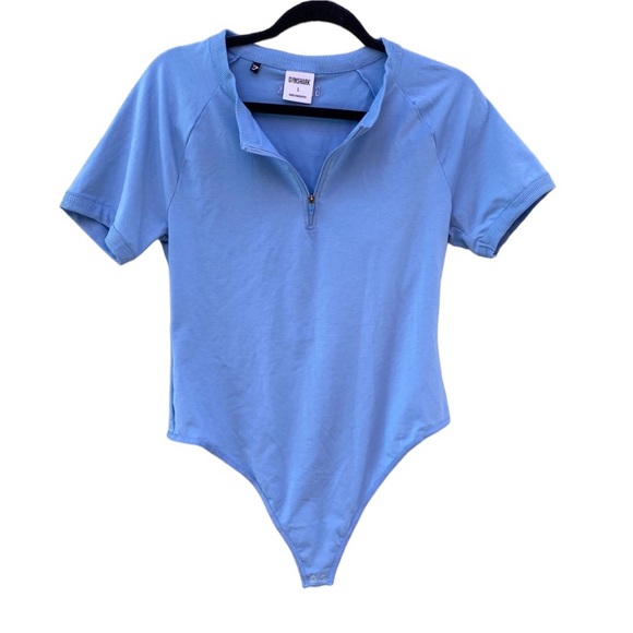 Gymshark Tops Gymshark Release Bodysuit Light Blue Sz Large Poshmark